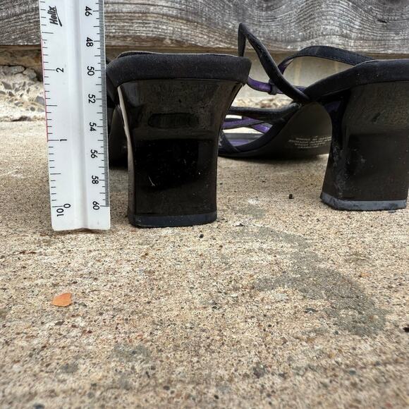 Vintage Bandolino Women's Black Strappy Heeled Sandals - Size 7M - Picture 4 of 6